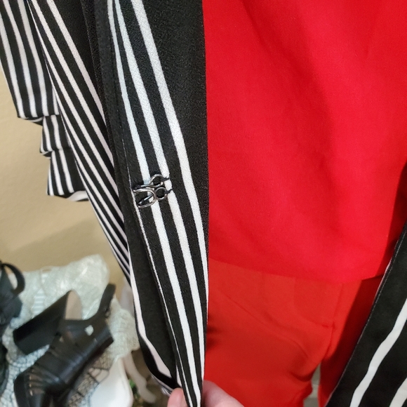 NYCC Black & White Striped Blazer sz M - Picture 4 of 12